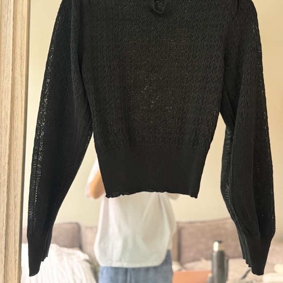 Zara Top Lace Long Sleeve Blouse - Picture 6 of 8